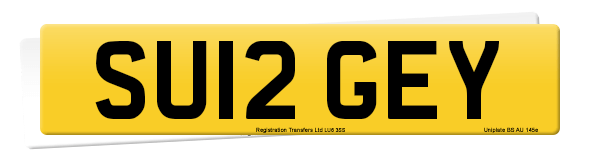 Registration number SU12 GEY